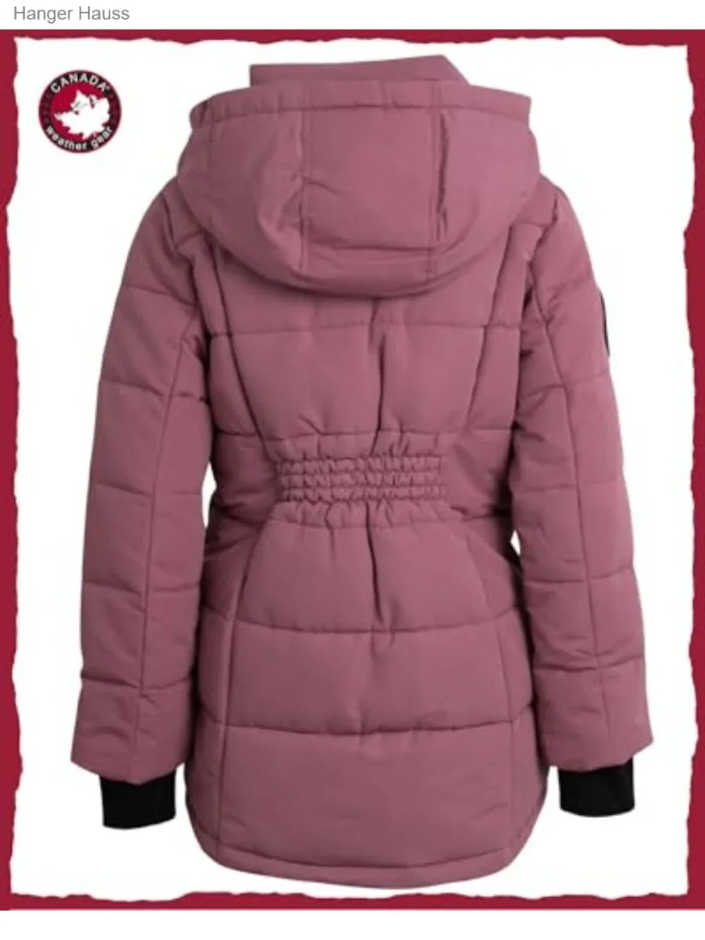 Girls Winter Puffer Coat Stadium Length Quilted Insulated Water Resistant